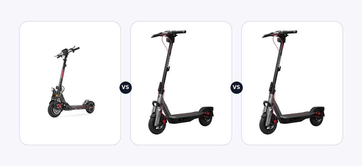 Backfire M8 Rover ·vs· Segway Ninebot F3 Pro D ·vs· Segway Ninebot F3 Pro
