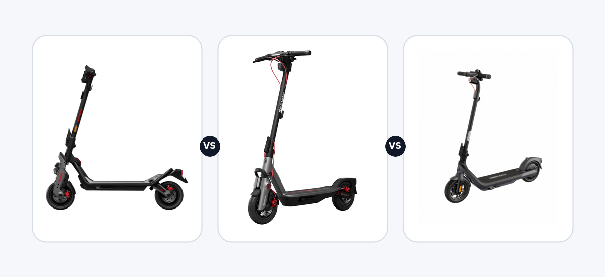 Segway GT3 E ·vs· Segway Ninebot F3 Pro D ·vs· Segway Ninebot KickScooter E2 PRO E