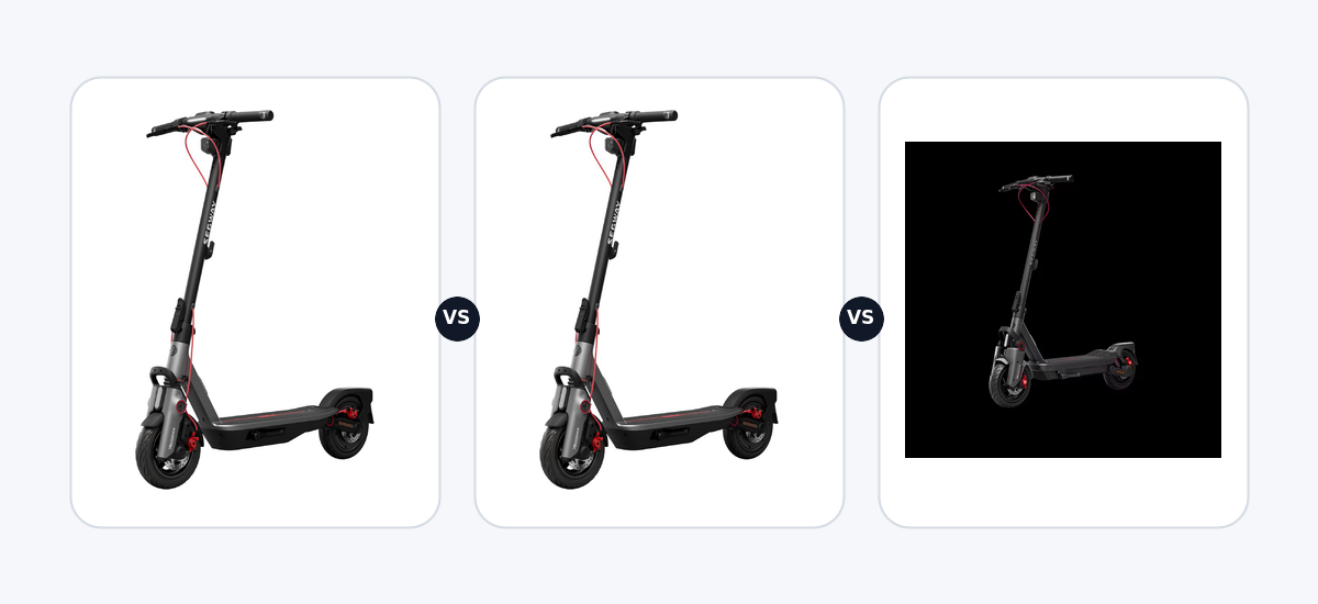 Segway Ninebot F3 Pro ·vs· Segway Ninebot F3 Pro D ·vs· Segway Ninebot MAX G3