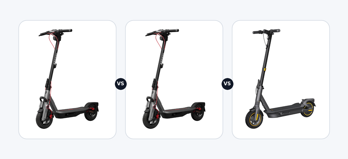 Segway Ninebot F3 Pro ·vs· Segway Ninebot F3 Pro D ·vs· Segway Ninebot max G2