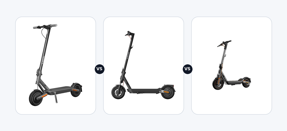 Xiaomi Electric Scooter 4 Ultra ·vs· Xiaomi Electric Scooter 5 Pro DE ·vs· Xiaomi Electric Scooter 6 max DE