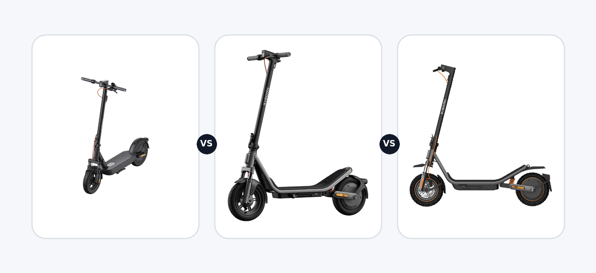 Xiaomi Electric Scooter 5 Plus · vs · Xiaomi Xiaomi Electric Scooter 6 · vs · Xiaomi Electric Scooter 6 Pro
