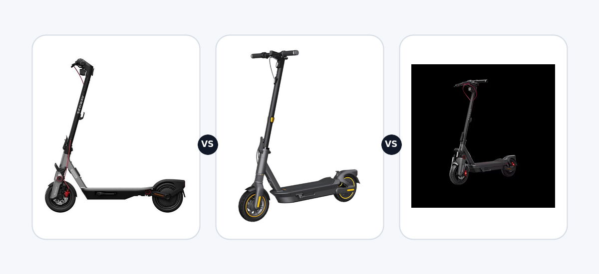 Segway Ninebot F3 E ·vs· Segway Ninebot max G2 DE ·vs· Segway Ninebot MAX G3