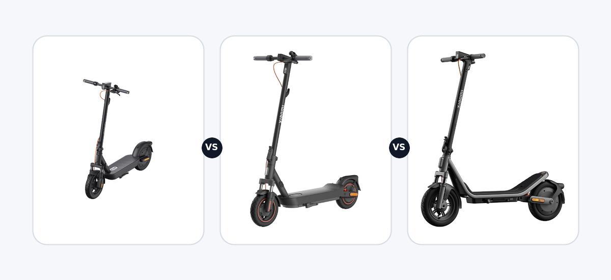 Xiaomi Electric Scooter 5 Plus ·vs· Xiaomi Electric Scooter 5 Max DE ·vs· Xiaomi Xiaomi Electric Scooter 6