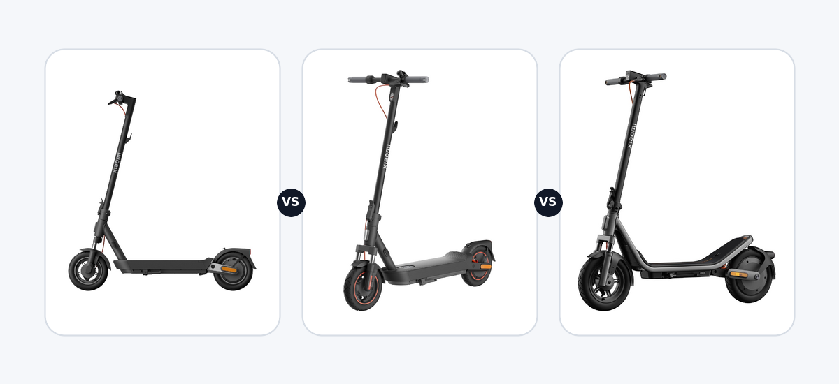 Xiaomi Electric Scooter 5 Pro ·vs· Xiaomi Electric Scooter 5 Max DE ·vs· Xiaomi Xiaomi Electric Scooter 6