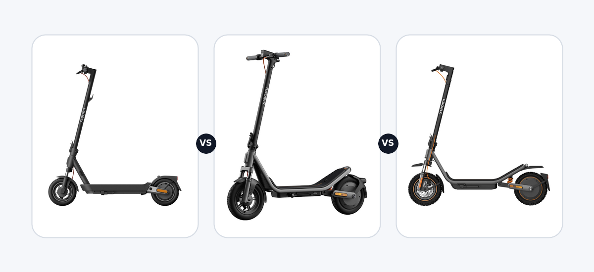 Xiaomi Electric Scooter 5 Pro · vs · Xiaomi Xiaomi Electric Scooter 6 · vs · Xiaomi Electric Scooter 6 Pro