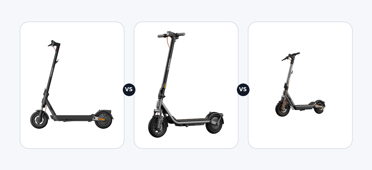 Xiaomi Electric Scooter 5 Pro DE ·vs· Xiaomi Electric Scooter 6 Lite ·vs· Xiaomi Electric Scooter 6 max DE