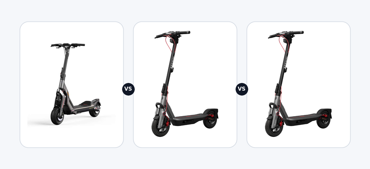 Segway GT1 E ·vs· Segway Ninebot F3 Pro D ·vs· Segway Ninebot F3 Pro