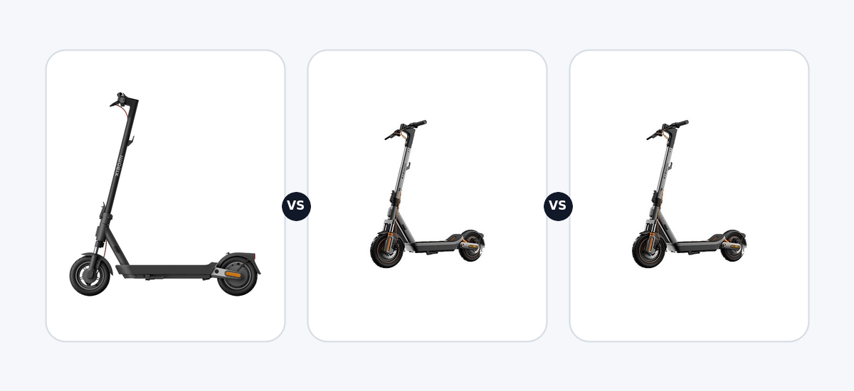 Xiaomi Electric Scooter 5 Pro DE ·vs· Xiaomi Electric Scooter 6 Max ·vs· Xiaomi Electric Scooter 6 max DE