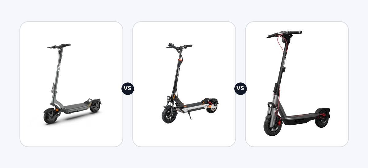 Apollo City 2024 ·vs· Kukirin M4 Max ·vs· Segway Ninebot F3 Pro D