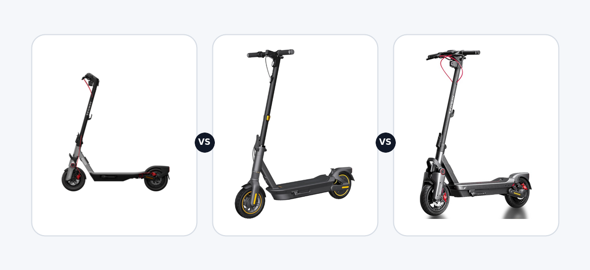 Segway Ninebot F3 Pro E ·vs· Segway Ninebot max G2 ·vs· Segway Ninebot MAX G3 E
