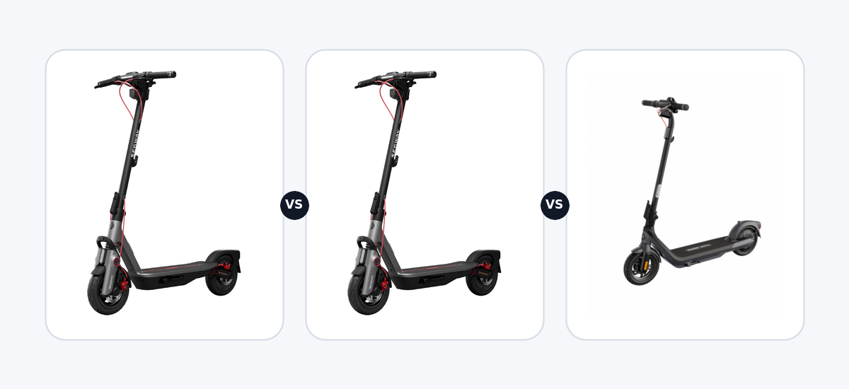 Segway Ninebot F3 Pro ·vs· Segway Ninebot F3 Pro D ·vs· Segway Ninebot KickScooter E2 PRO E