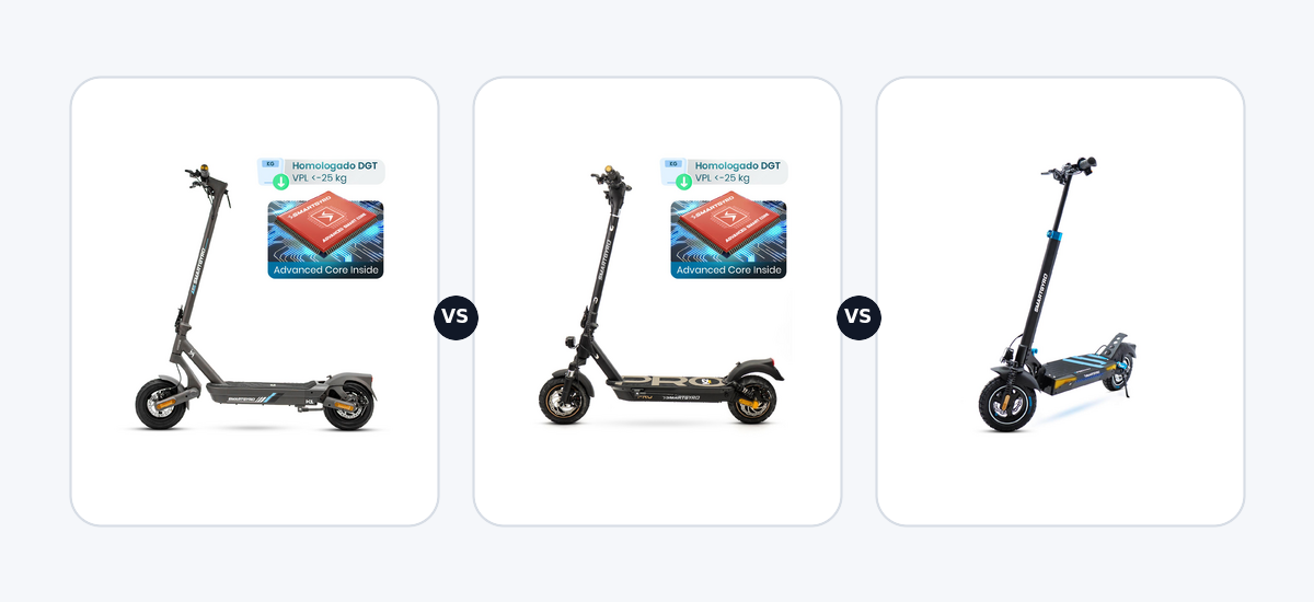 Smartgyro K1 ·vs· Smartgyro K2 PRO Black ·vs· Smartgyro Smartgyro Speedway