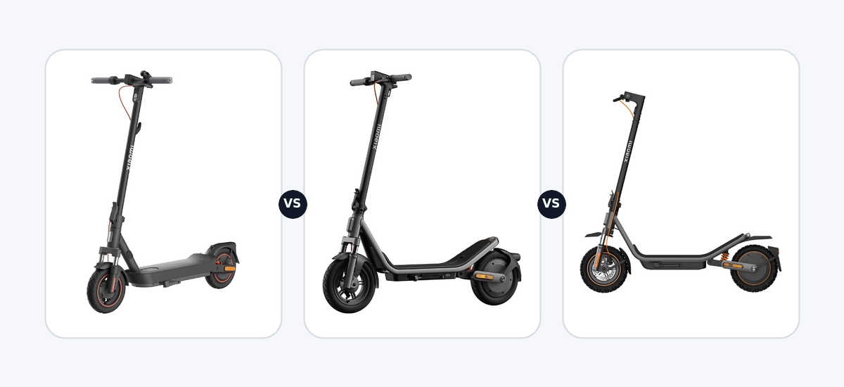 Xiaomi Electric Scooter 5 Max DE · vs · Xiaomi Xiaomi Electric Scooter 6 · vs · Xiaomi Electric Scooter 6 Pro