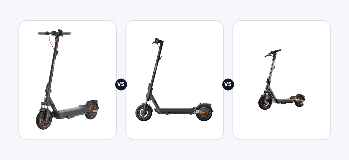 Xiaomi Electric Scooter 5 Max DE ·vs· Xiaomi Electric Scooter 5 Pro DE ·vs· Xiaomi Electric Scooter 6 max DE