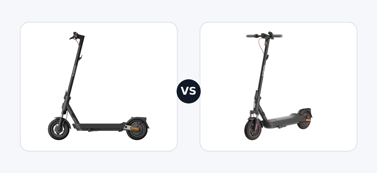 Xiaomi Electric Scooter 5 Pro · vs · Xiaomi Electric Scooter 5 Max