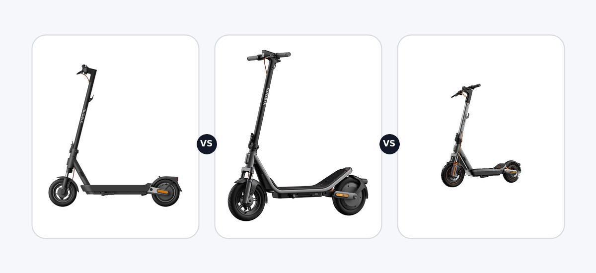 Xiaomi Electric Scooter 5 Pro DE ·vs· Xiaomi Xiaomi Electric Scooter 6 ·vs· Xiaomi Electric Scooter 6 max DE