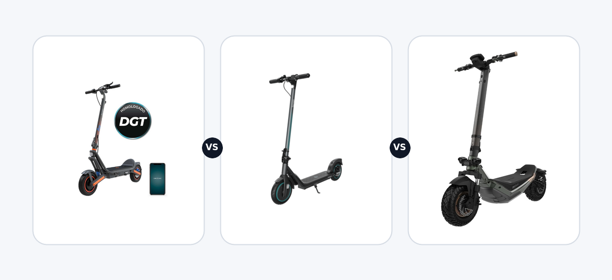 Cecotec Bongo GS65 ·vs· Cecotec D20E Connected ·vs· Cecotec Doble Z75