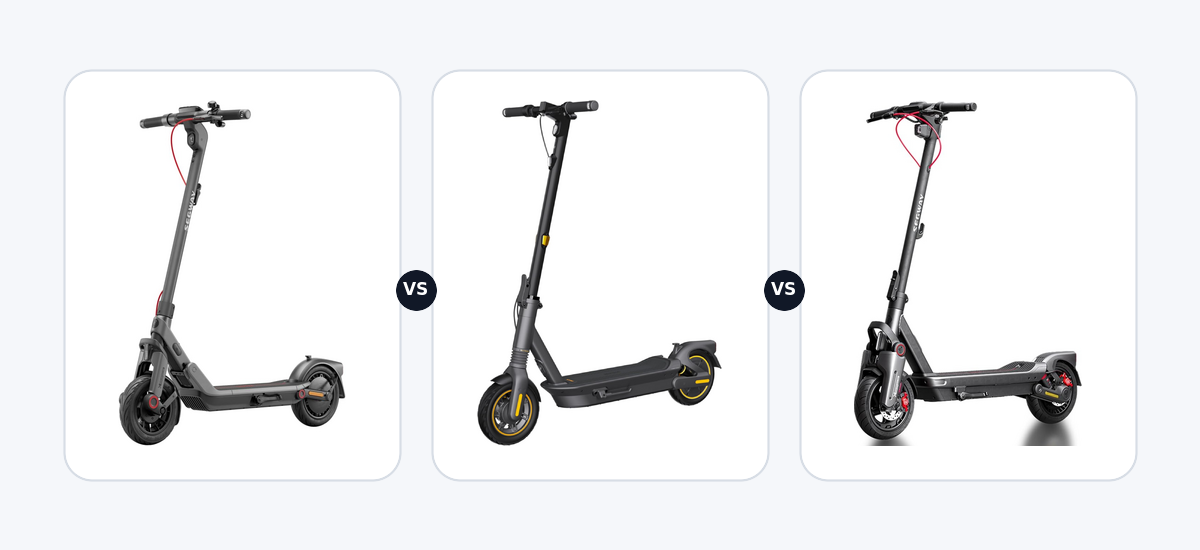 Segway Ninebot E3 Pro E ·vs· Segway Ninebot max G2 ·vs· Segway Ninebot MAX G3 E