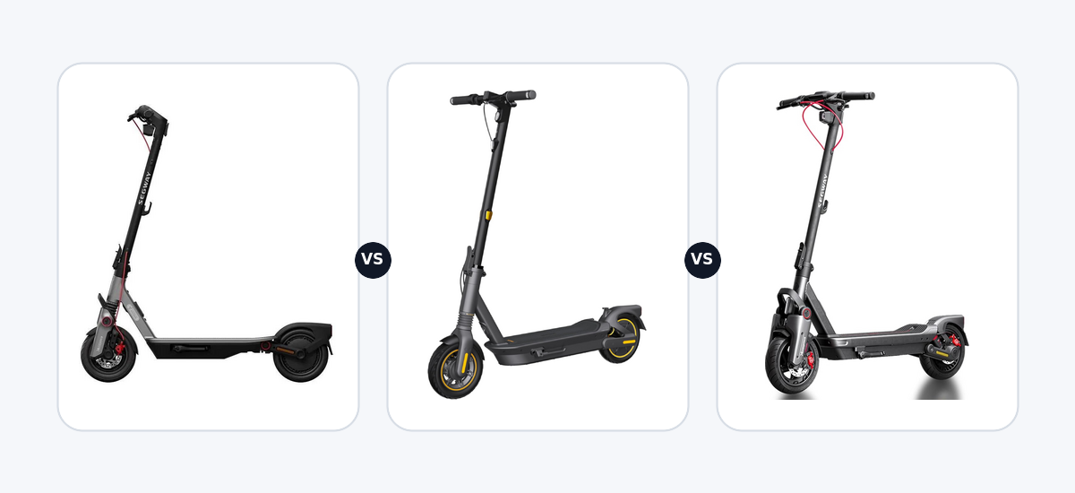 Segway Ninebot F3 E ·vs· Segway Ninebot max G2 DE ·vs· Segway Ninebot MAX G3 E
