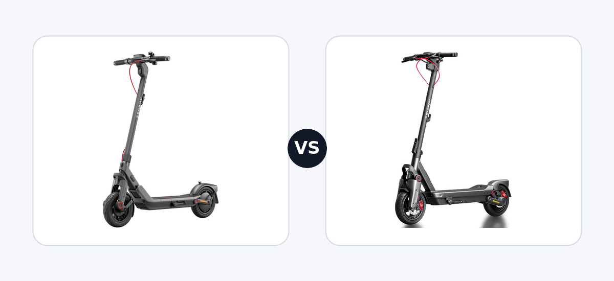 Segway Ninebot E3 Pro E · vs · Segway Ninebot MAX G3 E