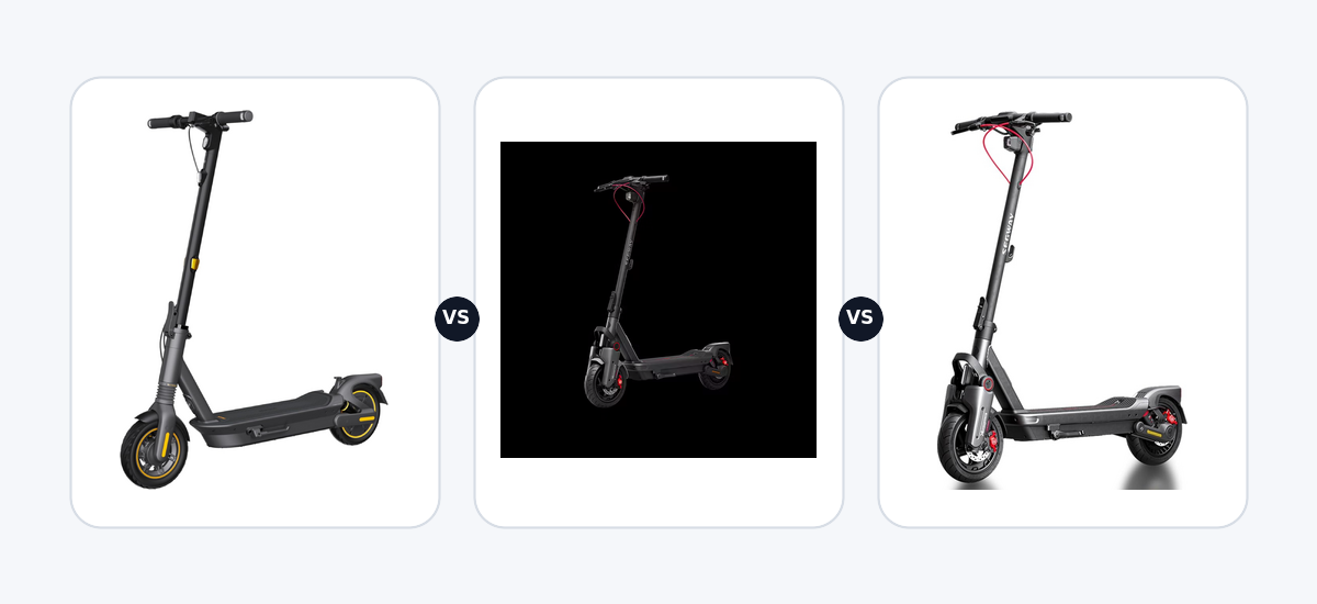Segway Ninebot max G2 ·vs· Segway Ninebot MAX G3 ·vs· Segway Ninebot MAX G3 D