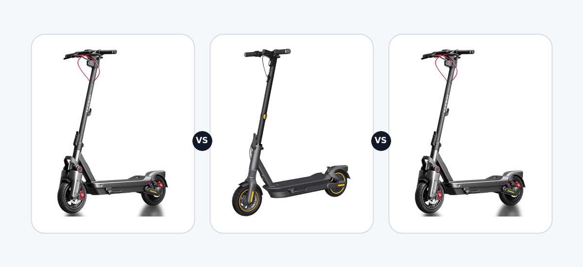 Segway Ninebot MAX G3 D · vs · Segway Ninebot max G2 · vs · Segway Ninebot MAX G3 E
