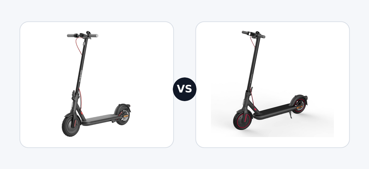 Xiaomi Electric Scooter 4 · vs · Xiaomi Electric Scooter 4 Pro