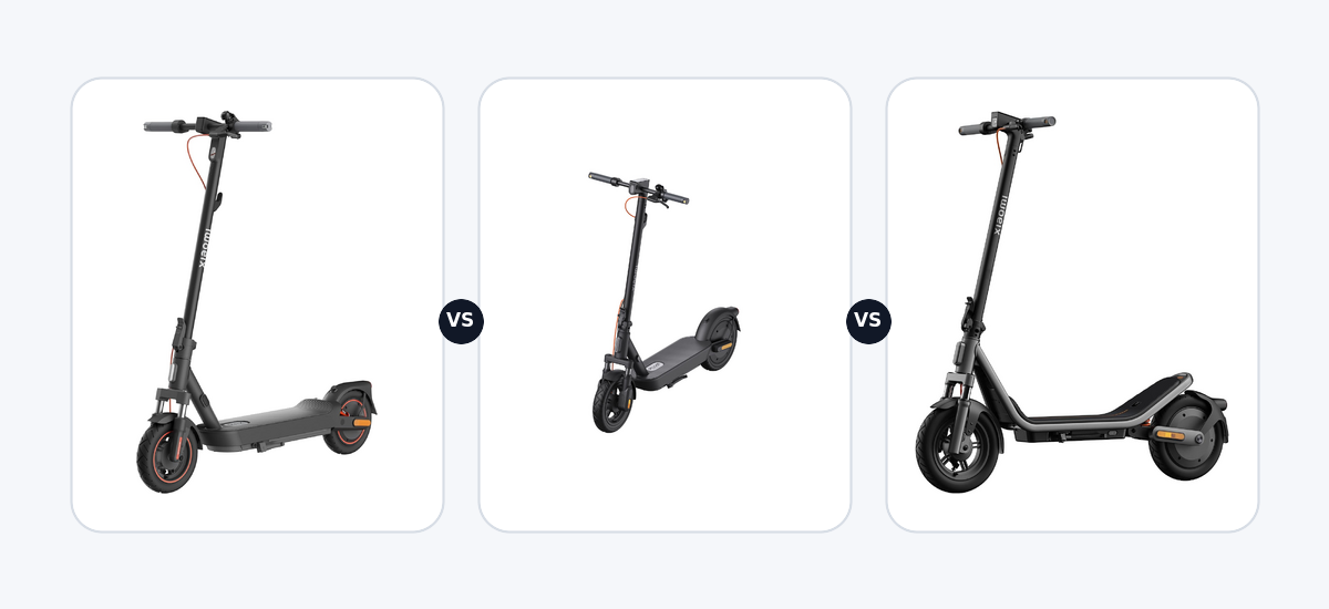 Xiaomi Electric Scooter 5 Max DE ·vs· Xiaomi Electric Scooter 5 Plus ·vs· Xiaomi Xiaomi Electric Scooter 6