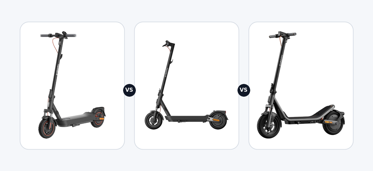 Xiaomi Electric Scooter 5 Max DE ·vs· Xiaomi Electric Scooter 5 Pro ·vs· Xiaomi Xiaomi Electric Scooter 6