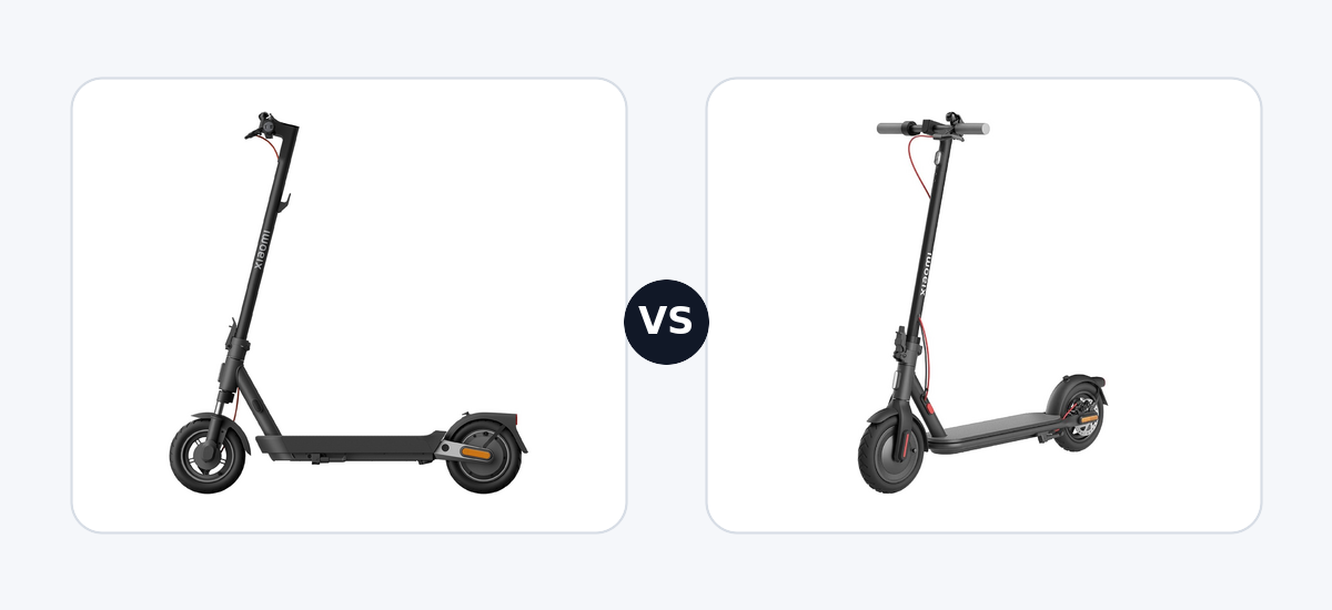Xiaomi Electric Scooter 5 Pro · vs · Xiaomi Electric Scooter 4