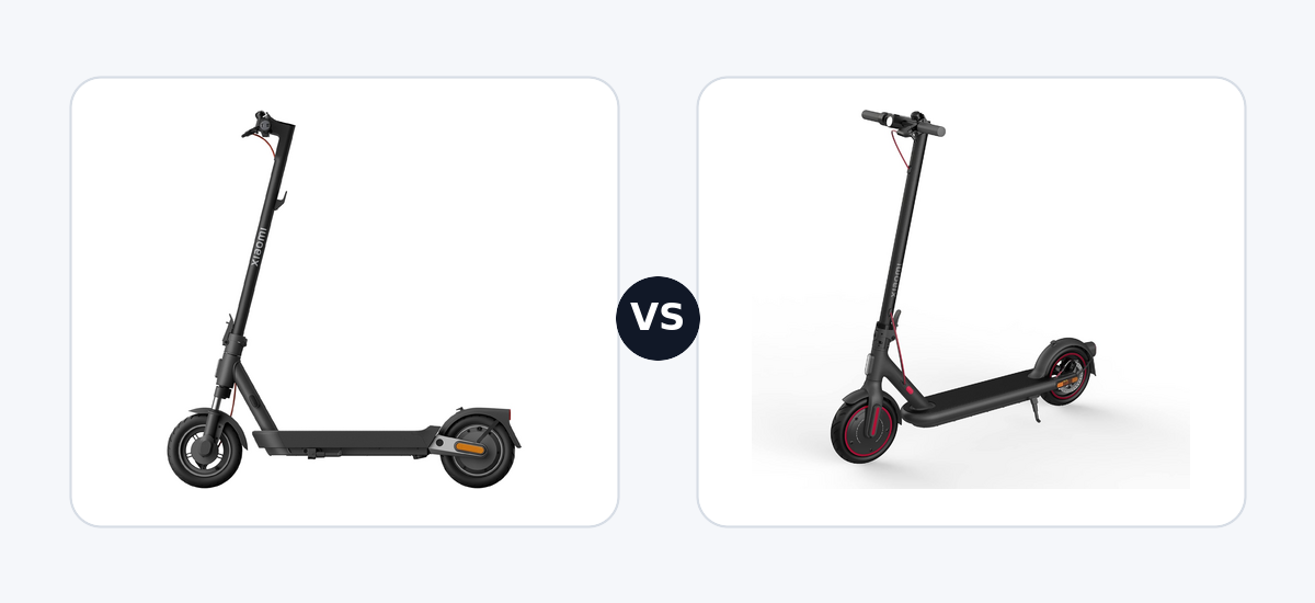 Xiaomi Electric Scooter 5 Pro · vs · Xiaomi Electric Scooter 4 Pro