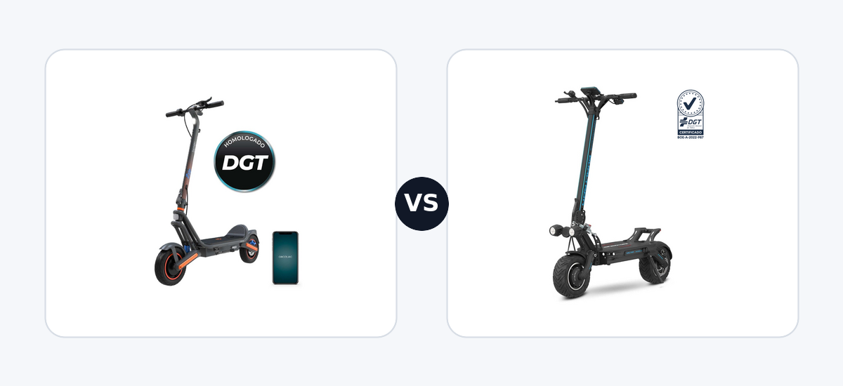 Cecotec Bongo Doble Y85 2x2 XXL Connected ·vs· Dualtron Thunder 3 72V DGT