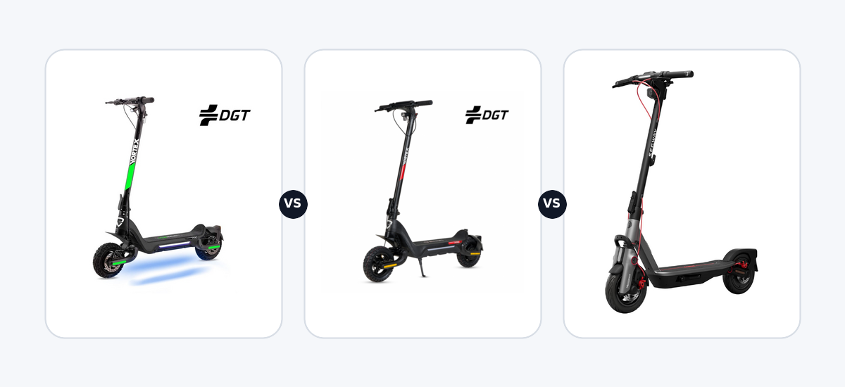 EcoXtrem ETRIC Vortex 2000 ·vs· EcoXtrem ETRIC Vortex 1000 ·vs· Segway Ninebot F3 Pro D