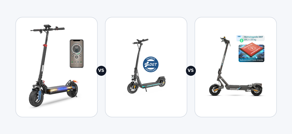 iScooter ix3 ·vs· Joyor C10 DGT ·vs· Smartgyro K1