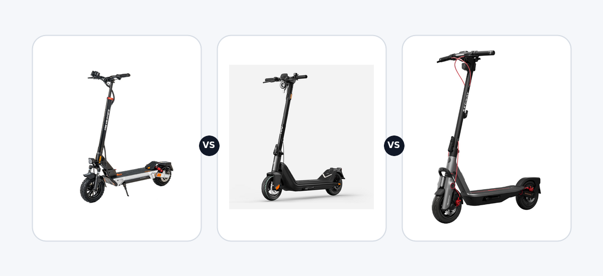 Kukirin M4 Max ·vs· Niu KQi3 Pro ·vs· Segway Ninebot F3 Pro D