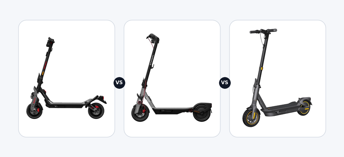 Segway GT3 E ·vs· Segway Ninebot F3 E ·vs· Segway Ninebot max G2 DE