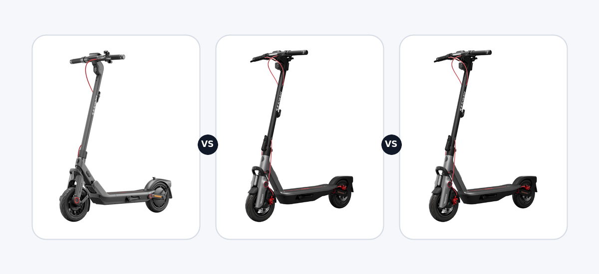 Segway Ninebot E3 Pro E ·vs· Segway Ninebot F3 Pro ·vs· Segway Ninebot F3 Pro D