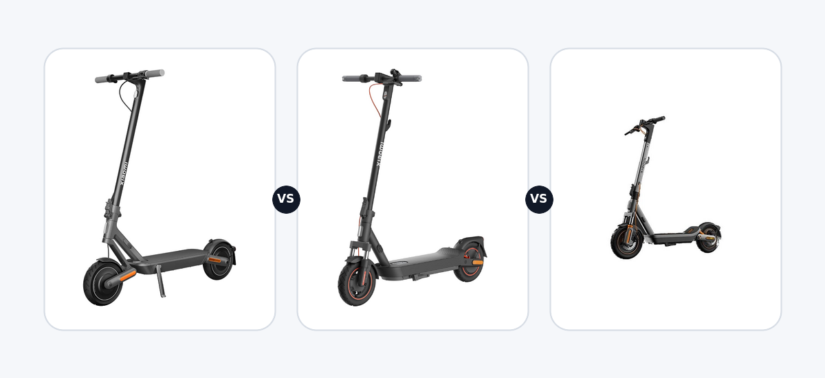 Xiaomi Electric Scooter 4 Ultra ·vs· Xiaomi Electric Scooter 5 Max DE ·vs· Xiaomi Electric Scooter 6 Max