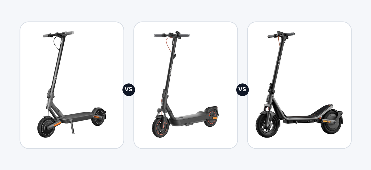 Xiaomi Electric Scooter 4 Ultra ·vs· Xiaomi Electric Scooter 5 Max DE ·vs· Xiaomi Xiaomi Electric Scooter 6
