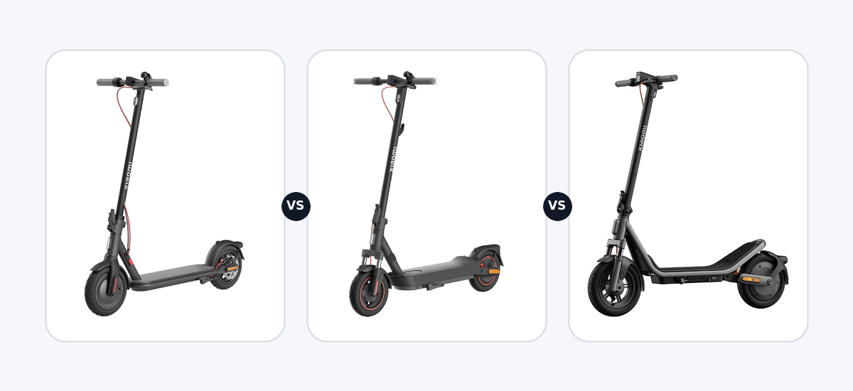 Xiaomi Electric Scooter 4 ·vs· Xiaomi Electric Scooter 5 Max DE ·vs· Xiaomi Xiaomi Electric Scooter 6