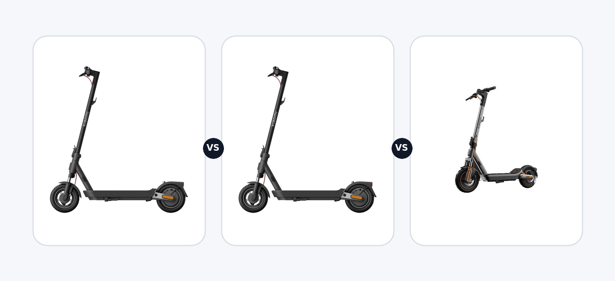 Xiaomi Electric Scooter 5 Pro ·vs· Xiaomi Electric Scooter 5 Pro DE ·vs· Xiaomi Electric Scooter 6 max DE